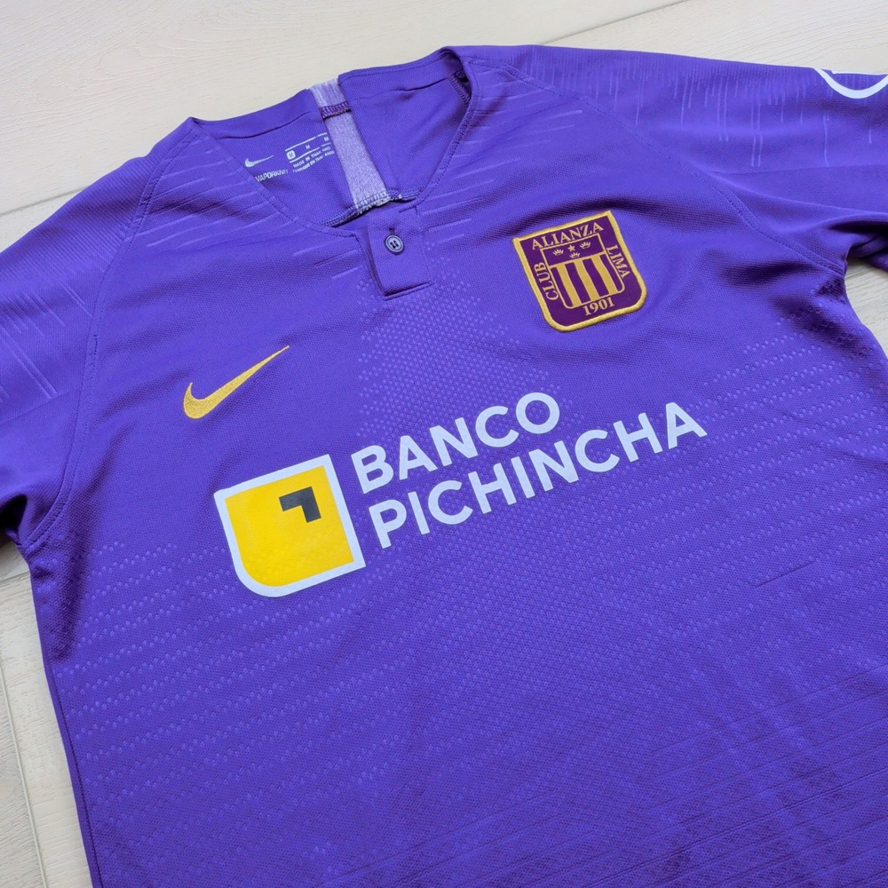 Nike Vaporknit Alianza Lima 1901 Purple Soccer Jersey Mens Medium Aeroswift